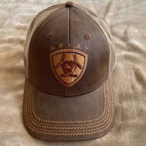 Ariat truckers hat with Velcro tab gently worn